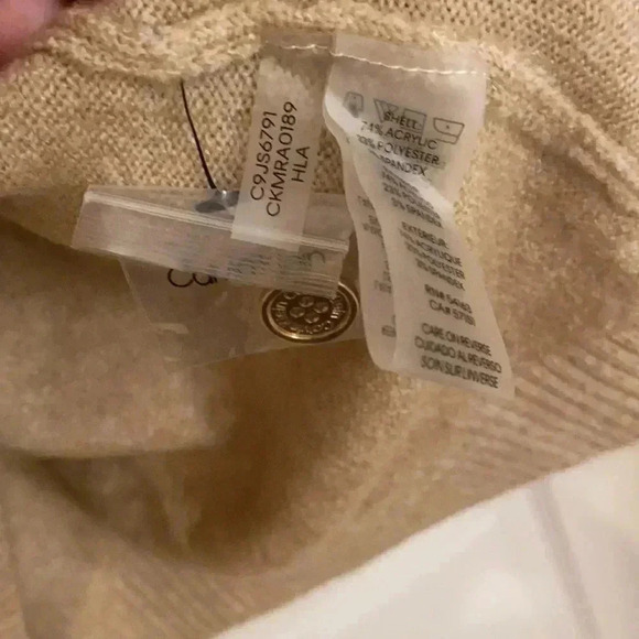 Calvin Klein SZ M Beige crew neck sweater - Picture 5 of 7